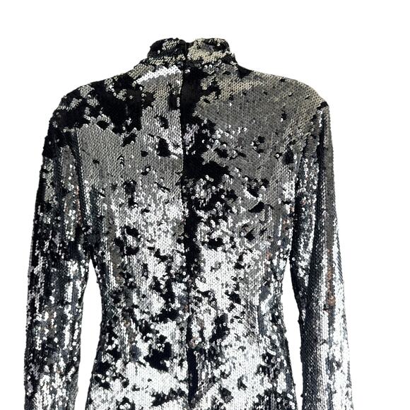 New Isabel Marant Marnela Sequins Cotton Cut Out Dress Silver Size FR36/US4 - Picture 8 of 14